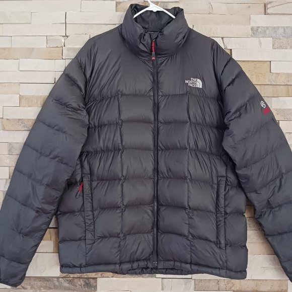 North Face Mens XL Grey Goose Down Winter Puffer Puff Jacket Bubble Light Coat